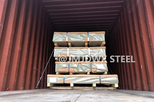 Carga, seguridad y envío de láminas de aluminio